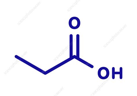 Propionic acid molecule, illustration - Stock Image - F027/9260 ...