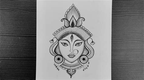 Easy Devi Durga Face Drawing