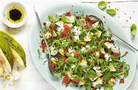 Melon, mozzarella and salami salad | Tesco Real Food