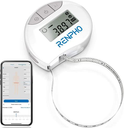 RENPHO - Cinta métrica retráctil inteligente con aplicación y Bluetooth ...