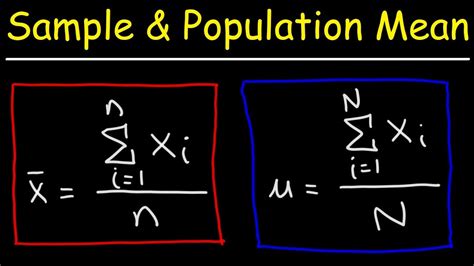 Sample Mean and Population Mean - Statistics - YouTube