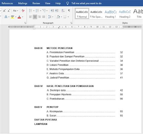 Cara Membuat Daftar Isi Untuk Skripsi Otomatis di Ms Word - Mediasiana ...