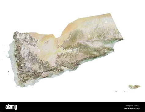 Yemen, Relief Map Stock Photo - Alamy