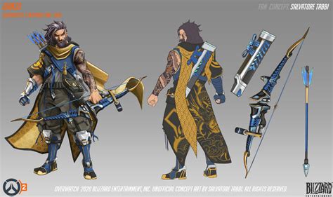 ArtStation - Hanzo Overwatch 2 inspired fan skin, Salvatore Tabbi ...