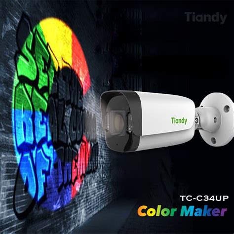 Tiandy 4MP Fixed Color Maker Series IP Cameras - CCTV Camera and IP Camera