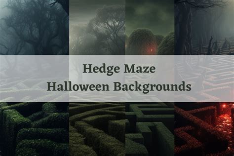 Hedge Maze Halloween Backgrounds Pack Graphic by Matthew Gallo ...