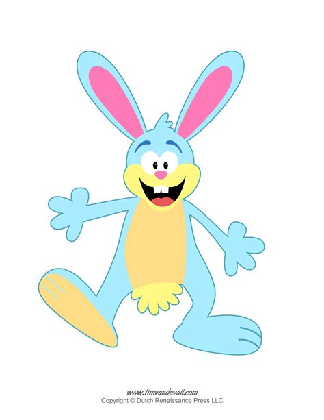 Free Easter Bunny Template / Easter Bunny Clipart and Coloring Pages ...