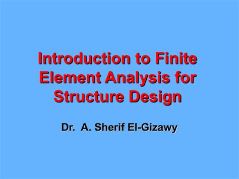 Finite Element Analysis