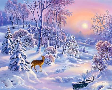 Snowy Christmas Scenes Wallpaper (48+ images)