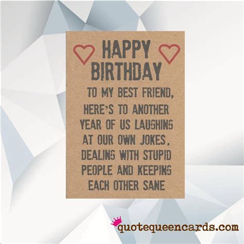 Happy Birthday BEST FRIEND Funny Birthday Card For Friend