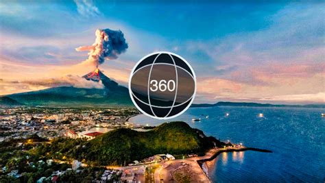 360: Mayon Volcano Eruption Aerial View from Legazpi City