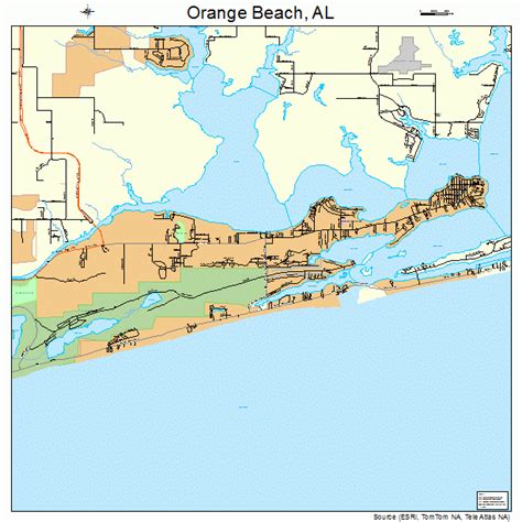 Orange Beach Alabama Street Map 0157144