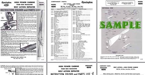 Remington Model 600- C1964 Instruction Manual & Parts - Cornell ...