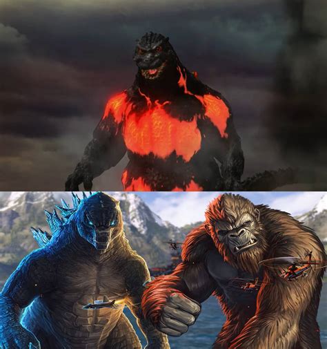 Burning Godzilla vs Godzilla and Kong by MnstrFrc on DeviantArt