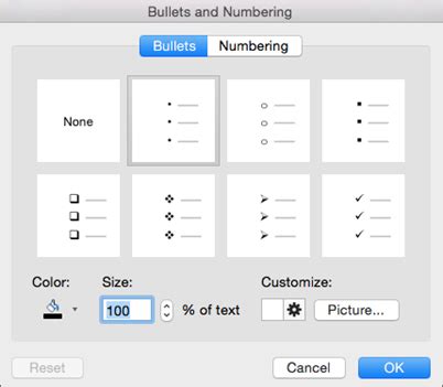 Work with bulleted and numbered lists in PowerPoint 2016 for Mac ...