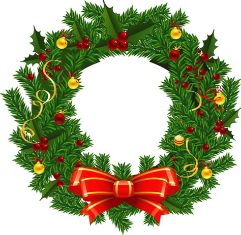 Christmas wreath PNG transparent image download, size: 600x587px