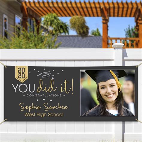 Personalized You Did It Graduation Banner