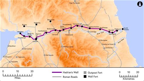 The route of the Wall © Newcastle University - Hadrian’s Wall ...