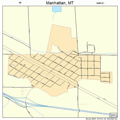 Manhattan Montana Street Map 3047575