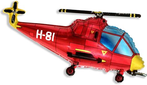 37 Inch helicóptero globo rojo en forma de hoja (CS19) : Amazon.es ...