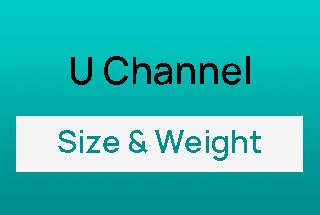 U Channel Weight Chart | MachineMFG