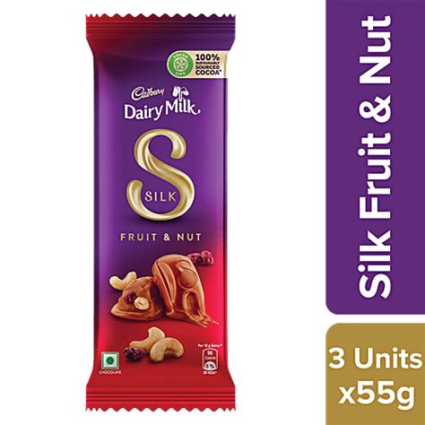 Buy Cadbury Dairy Milk Silk Silk Fruit & Nut Chocolate Bar Online at ...