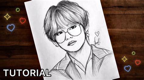 Drawing BTS V (Taehyung)| Pencil Sketch| How To Draw BTS V(Taehyung ...