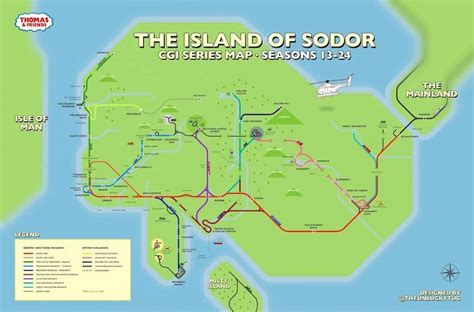 Island of Sodor CGI Series Map