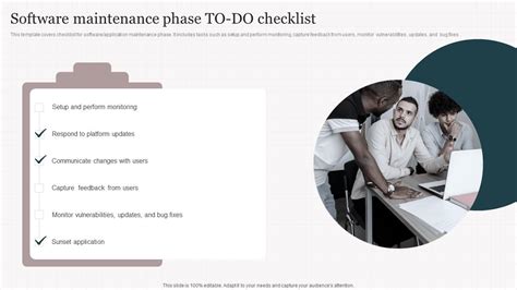 Software Maintenance Phase To Do Checklist Playbook For Enterprise ...