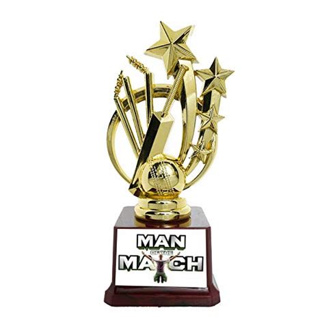 TROPHY VENTURE Man of The Match Fiberglass Trophy (Gold, Brown ...