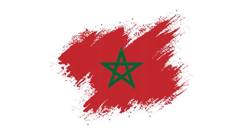 Brush frame Morocco flag vector 16542869 Vector Art at Vecteezy