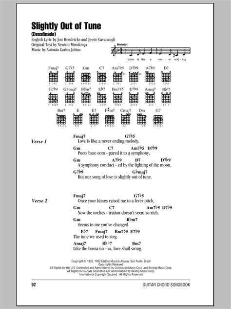 Slightly Out Of Tune (Desafinado) by Antonio Carlos Jobim - Guitar ...