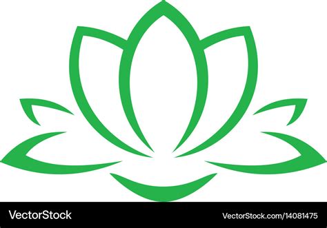 Abstract lotus logo Royalty Free Vector Image - VectorStock