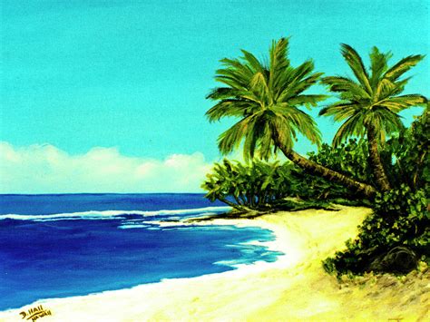 Sunset Beach Art North Shore of Oahu in Summer #100 Painting by Donald ...