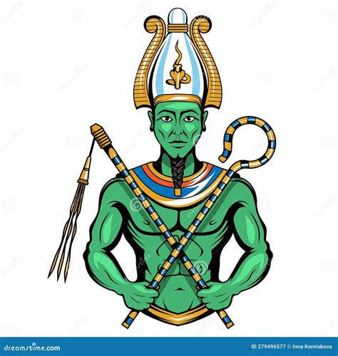 Osiris. Vector Illustration of a Ancient Egyptian God Lord of the Dead ...