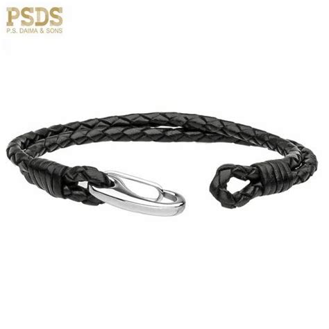 Black Classy Braided Leather Bracelet at best price in Jhajjar | ID ...