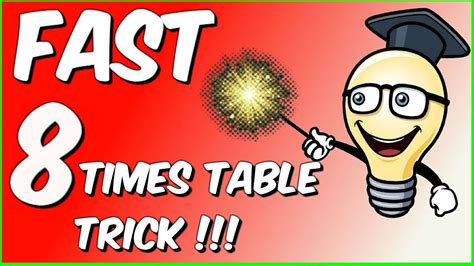 Fast 8 times table trick!!! - YouTube