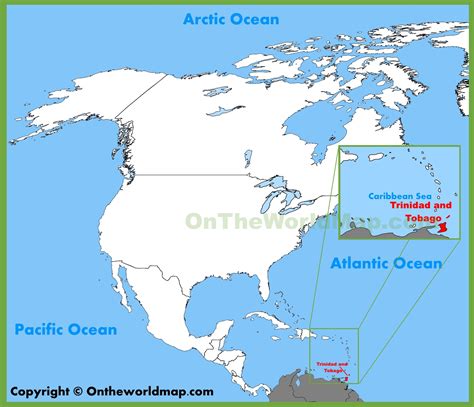 Trinidad and Tobago location on the North America map - Ontheworldmap.com