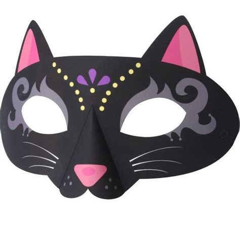 Mask: Cat,Event,Paper Craft,Halloween,disguise,party,cat,mask ...