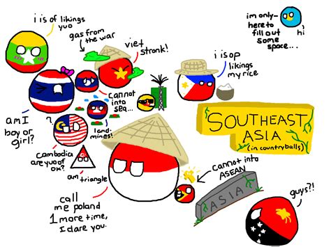 Countryballs Asia Map