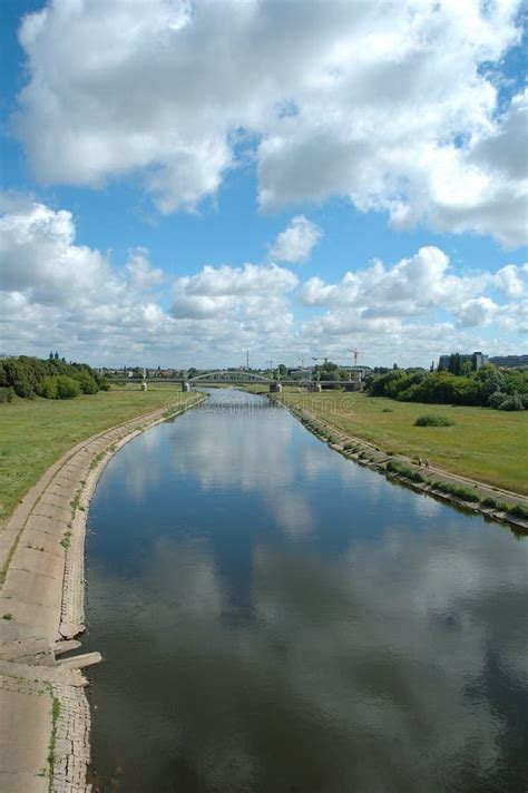 Bridge on Warta River in Poznan, Poland Stock Image - Image of river ...