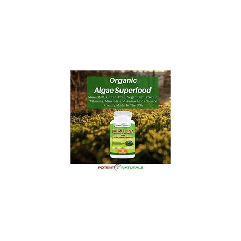 Spirulina Vegetable Capsules | Organic Green Superfood Supplement ...