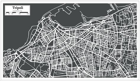 Tripoli Libya Map in Retro Style. 12949201 Vector Art at Vecteezy