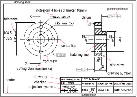 Manufacturing Drawing Examples - Manufacturing Drawings Drawing ...