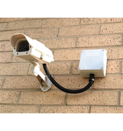 Solar Powered DC23 Dummy CCTV Camera with a Cable management box