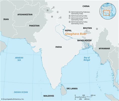 Ghaghara River | Map, Tributaries, & Facts | Britannica