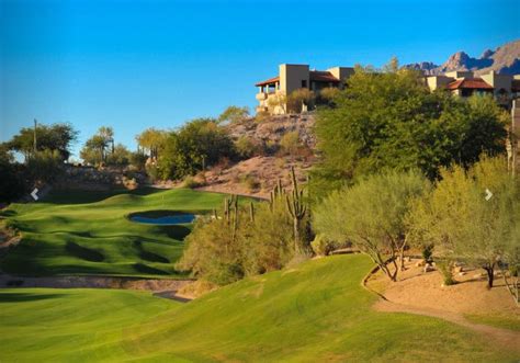 Playing a round of golf at the La Paloma Country Club, in Tucson ...