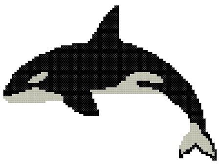 Perler Bead Killer Whale - Bead Pattern (Free)