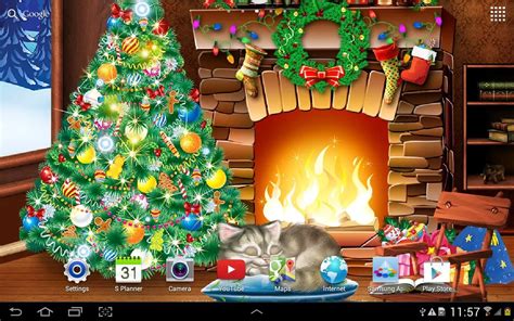 Animated Wallpaper Hd Widescreen Christmas Fireplace Background ...