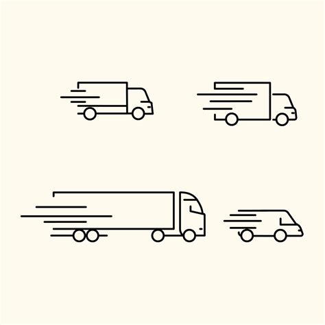 Truck icon set. Freight, delivery symbol. Vector illustration. Icons ...